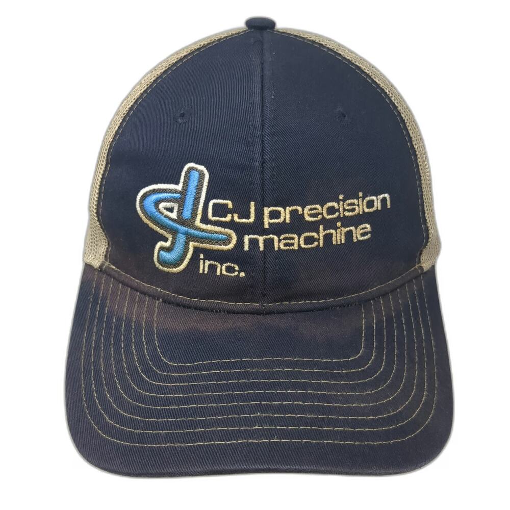 Port Authority Trucker Hat Blue One Size CJ Precision Machine Mesh Snapback